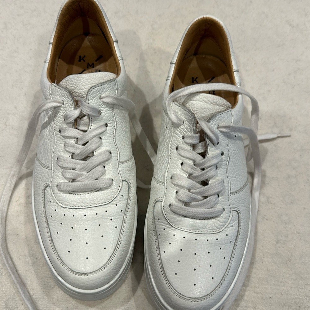 White platform sneakers